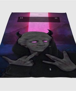 Illustration Sherpa Fleece Blanket Gifts for Family, for Couple