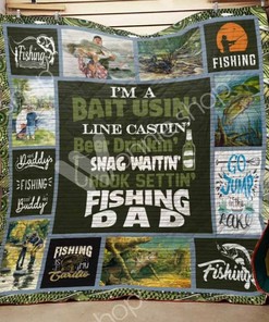 I'm A Bait Usin Fishing Fishing Dad Quilt Blanket Bedding Set