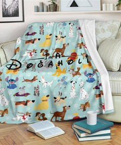 I'm A Dogaholic Funny Dog Lover Sherpa Fleece Blanket Gifts for Family, for Couple
