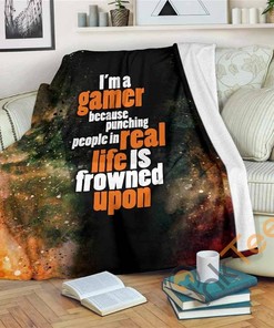 I'm A Gamer Because Sherpa Fleece Blanket Gifts for Family, for Couple