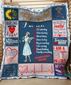 I'm An Registered Nurse I'm An Iv Starting Vital Charting Perfect Gifts For Nurse Quilt Blanket