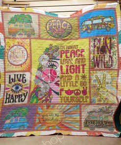 I'm Mostly Peace And Light Hippie Quilt Blanket Bedding Set