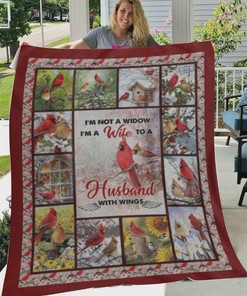 I'm Not A Widow I'm A Wife To A Husband With Wings Quilt Blanket Bedding Set