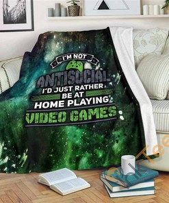 I'm Not Antisocial Xb Sherpa Fleece Blanket Gifts for Family, for Couple
