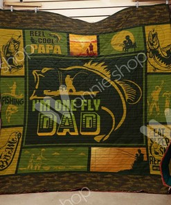 I'm One Fly Dad Fishing Dad Quilt Blanket Bedding Set