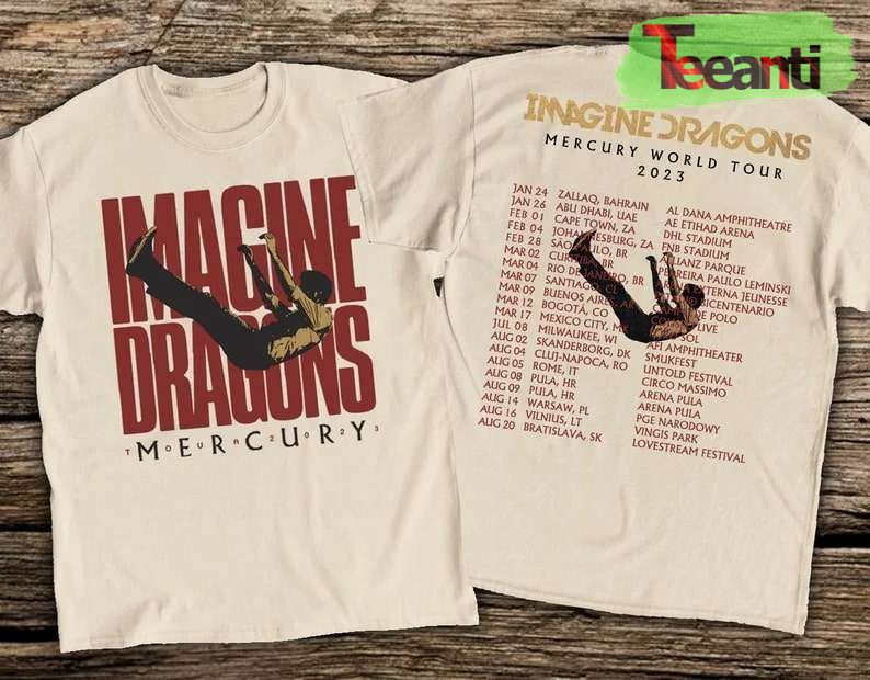 Imagine Dragon New 2023 Mercury World Tour Favorite T-Shirt