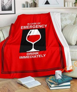 In Case Of Emergency Sherpa Fleece Blanket Gifts for Family, for Couple