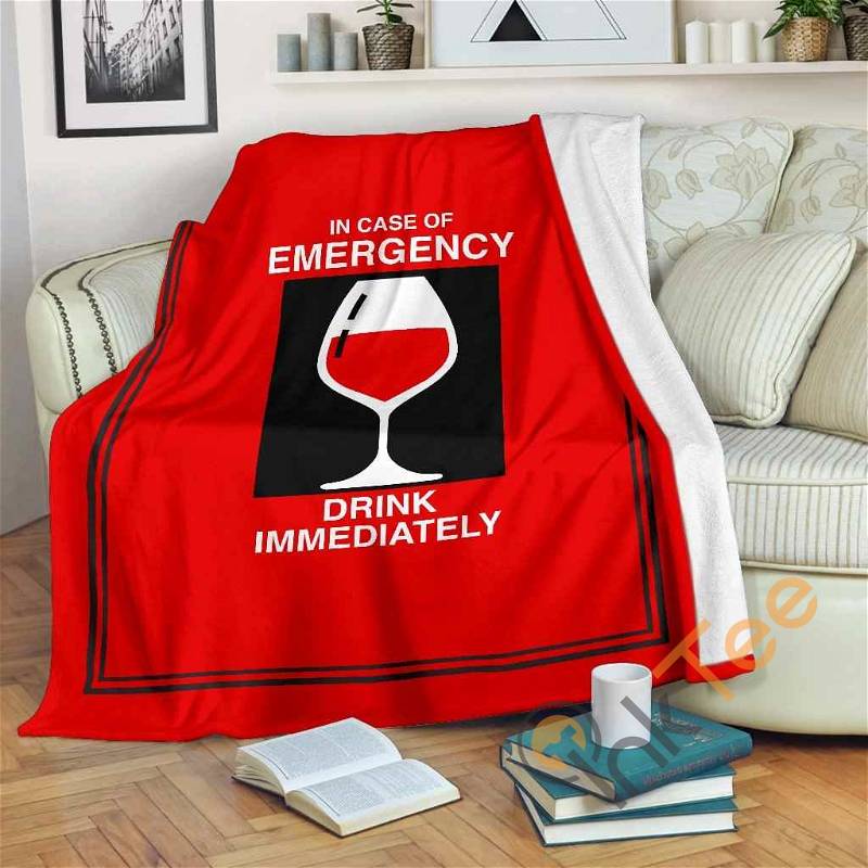 In Case Of Emergency Sherpa Fleece Blanket Gifts for Family, for Couple