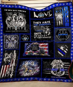 In K9 We Trust Quilt Blanket Bedding Set for Home Décor