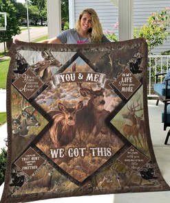 In My Life I Love You More Deer Lo Quilt Blanket Bedding Set