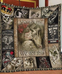 In My Life I You More Halloween Skull Quilt Blanket Bedding Set