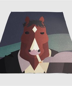 In The Rain Bojack Horseman Sherpa Fleece Blanket Gifts for Family, for Couple