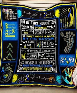 In This House We Do Down Syndrome Quilt Blanket Bedding Set