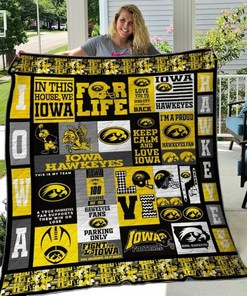 In This House We Ncaa Iowa Hawkeyes Loved Quilt Blanket Bedding Set