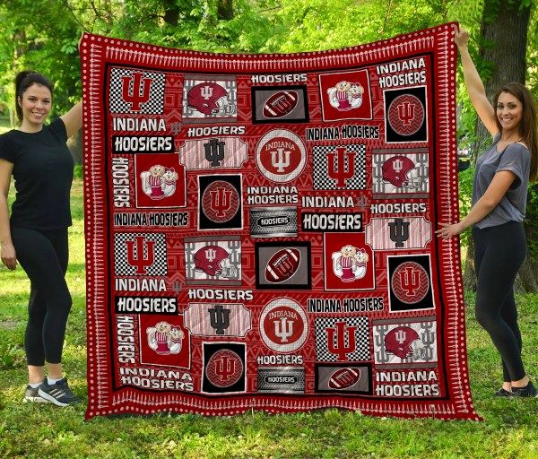 Indiana Hoosiers Fan Made Quilt Blanket Bedding Set