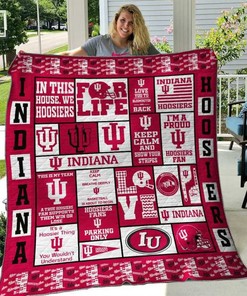 Indiana Hoosiers Pink Ncaa Quilt Blanket Bedding Set