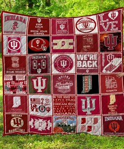 Indiana Hoosiers Quilt Blanket Bedding Set Gifts for NCAA Fans