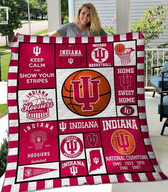 Indiana Hoosiers Quilt Blanket Bedding Set for NCAA Fans