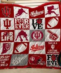 Indiana Ncaa Indiana Hoosiers Quilt Blanket Bedding Set