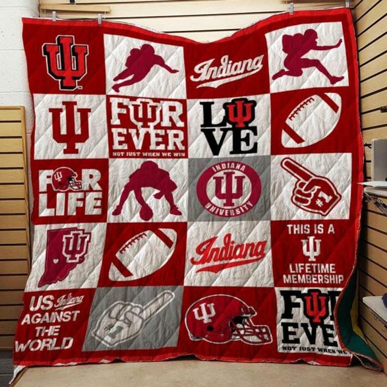 Indiana Ncaa Indiana Hoosiers Quilt Blanket Bedding Set