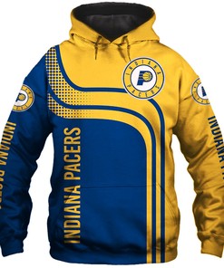Indiana Pacers Hoodie 3D Zip Hoodie for Fans