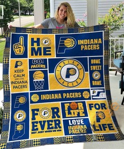 Indiana Pacers Quilt Blanket Bedding Set With Pillowcase Option
