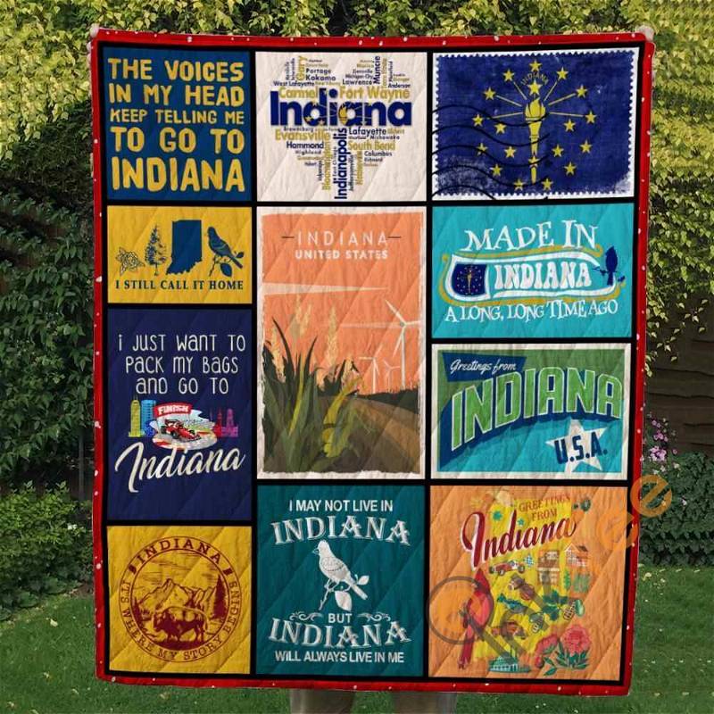 Indiana Quilt Blanket Bedding Set With Pillowcase Option