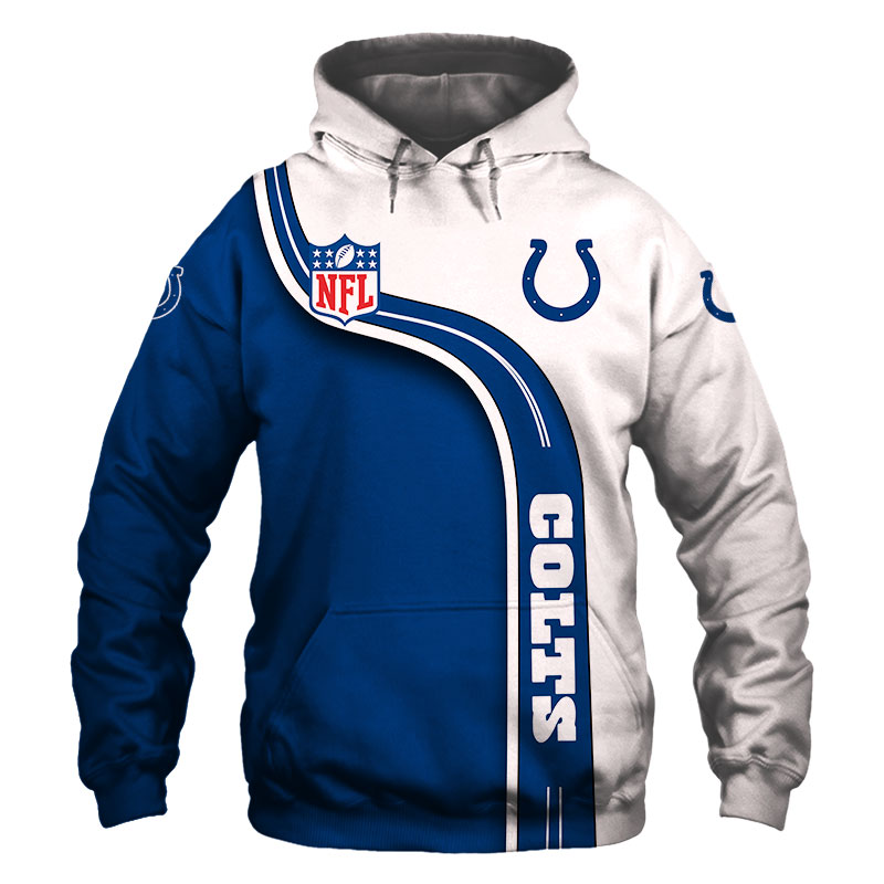 Indianapolis Colts Hoodie 3D Cute Zip Hoodie Pullover Gift for Fans