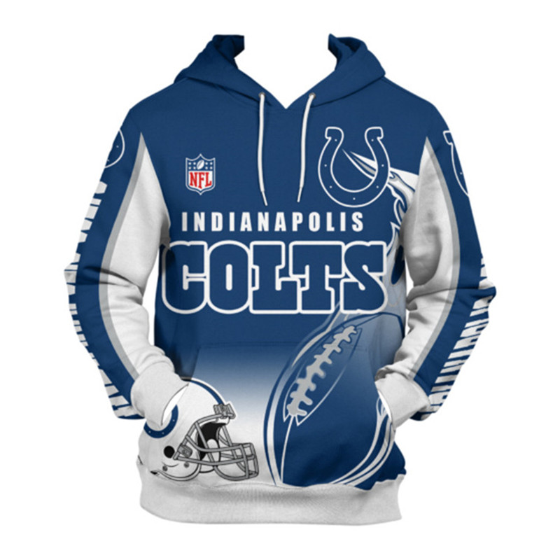 Indianapolis Colts Hoodie 3D Zip Hoodie Cute Flame Balls Graphic Gifts for Fans - Image 2