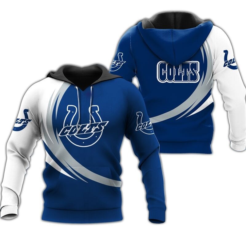 Indianapolis Colts Hoodie Curve Graphic Gifts for Fans