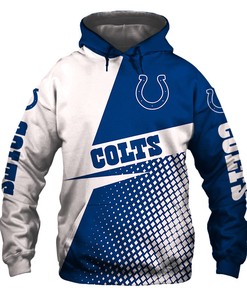 Indianapolis Colts Hoodie Longsleve Zip Hoodie for Fan