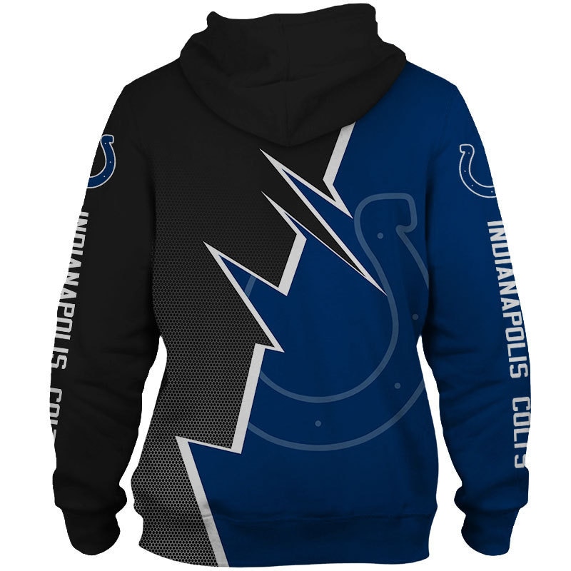 Indianapolis Colts Hoodie Zigzag Graphic Zip Hoodie Gift for Fans - Image 2