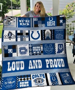 Indianapolis Colts Quilt Blanket Bedding Set for Home Décor