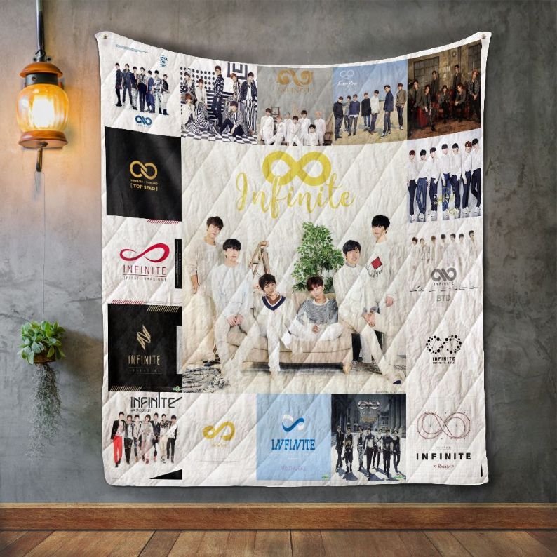 Infinite Kpop Album Covers Quilt Blanket Bedding Set