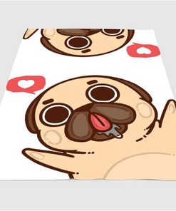 Instagram Love Dog Sherpa Fleece Blanket Gifts for Family, for Couple