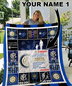 Inter Milan Personalized Name Quilt Blanket Bedding Set