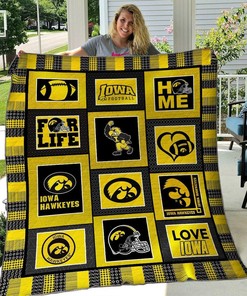 Iowa Hawkeyes Ncaa Quilt Blanket Bedding Set for Home Décor