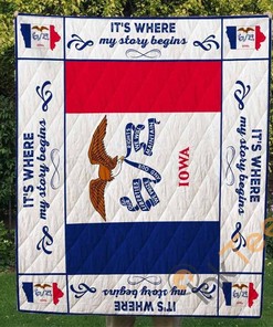 Iowa Quilt Blanket Bedding Set With Pilliwcase Option