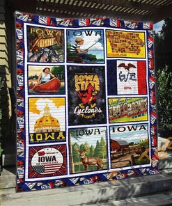 Iowa Quilt Blanket Bedding Set With Pilliwcase Option Ver8