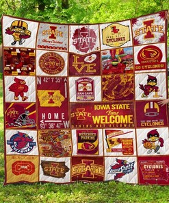 Iowa State Cyclones Quilt Blanket Bedding Set For Fans