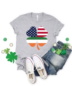 Ireland USA Shirt, Ireland USA Flags Shirt, Clover Shirt Shirt, Irish Shirt, Quote Patrick's Day Shirt