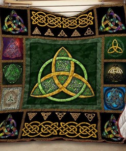 Irish Celtic Quilt Blanket Bedding Set for Home Décor