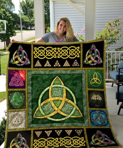 Irish Celtic Symbol Quilt Blanket Bedding Set for Home Décor
