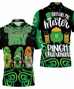 Irish Gnomes Saint Patrick Day They Call Us Whister Pinch Charming 3D All Over Print Polo Shirt