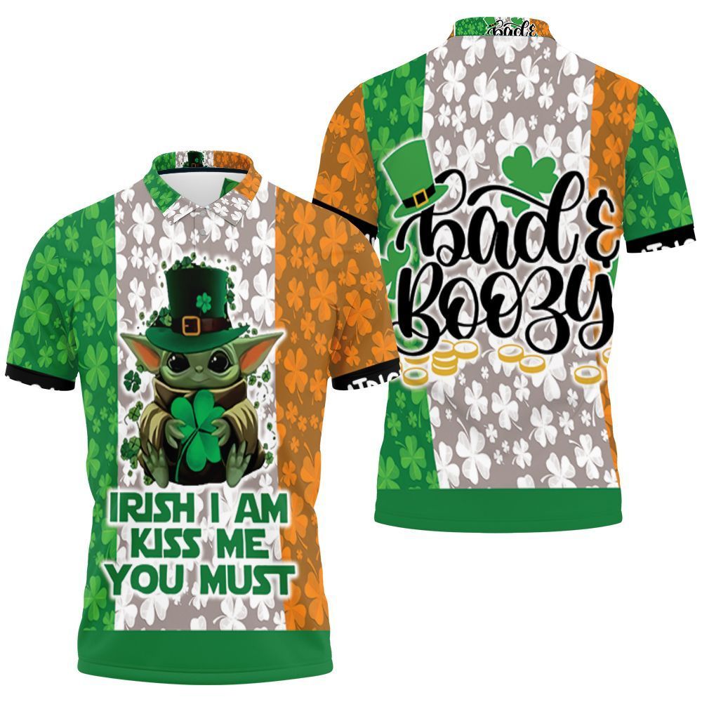 Irish I Am Kiss Me You Must Irish Baby Yoda Saint Patrick Day 3d Polo Shirt Jersey All Over Print Shirt 3d T-shirt