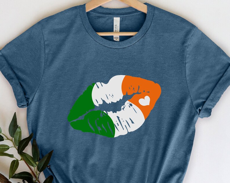 Irish Lip Shirt, St. Patricks Day Shirt, Shamrock Lucky, Four Leaf Clover, Shamrock, Irish Shirt - Image 2