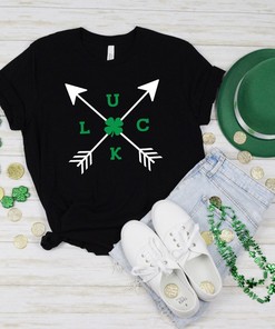 Irish Luck Shirt, Irish Arrow Shirt, Irish Shamrock Shirt Shirt, Irish Shirt, Quote Patrick's Day Shirt