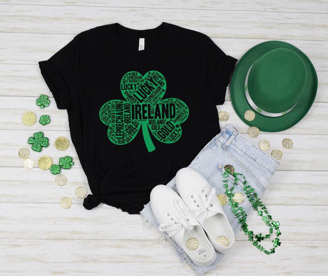 Irish Lucky Shirt, Clover Shirt, Pot of Gold Shirt Shirt, Irish Shirt, Quote Patrick's Day Shirt