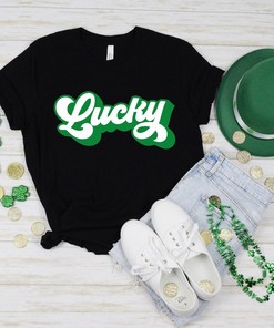 Irish Lucky Shirt, Lucky Vintage Shirt, Shamrock Shirt Shirt, Irish Shirt, Quote Patrick's Day Shirt