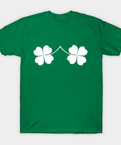 Irish Shamrock Boobs Bra Saint St.Patrick's Day Shirt